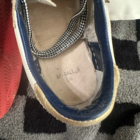 Golden Goose BallStar Sneakers with Gold Star and red bottoms size 37 - Picture 8 of 12